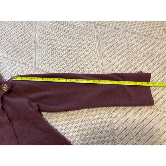 Zig Zag Asian Collection Purple Fleece Hooded Wrap Jacket Women's Medium Nepal - Picture 13 of 14